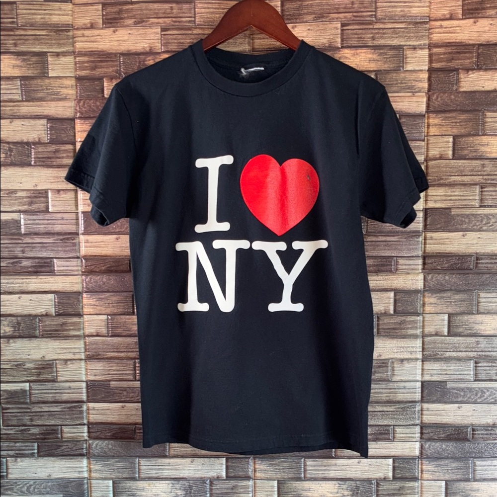 Vintage Unisex Small Heavy Blend I Love NY Black T-Shirt